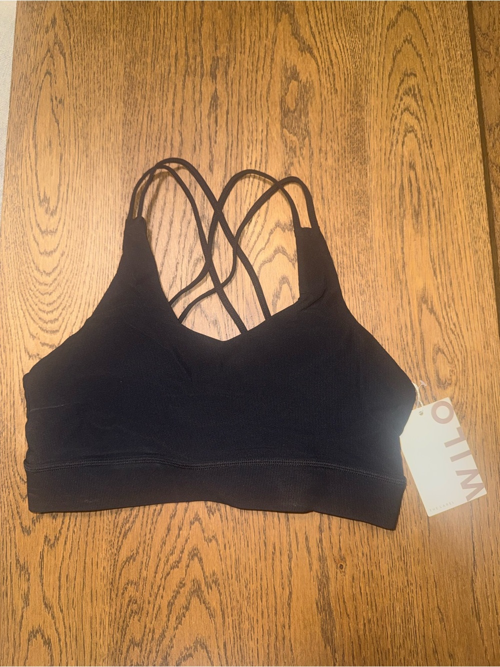 Willow Black Crisscross Sports Bralette